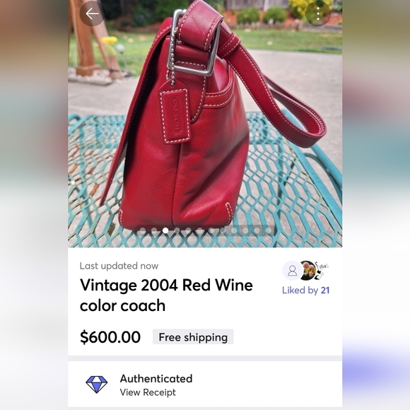 Vintage Like New! 2004 Red Wine color Coach. NºDO43-9570 - Picture 15 of 16